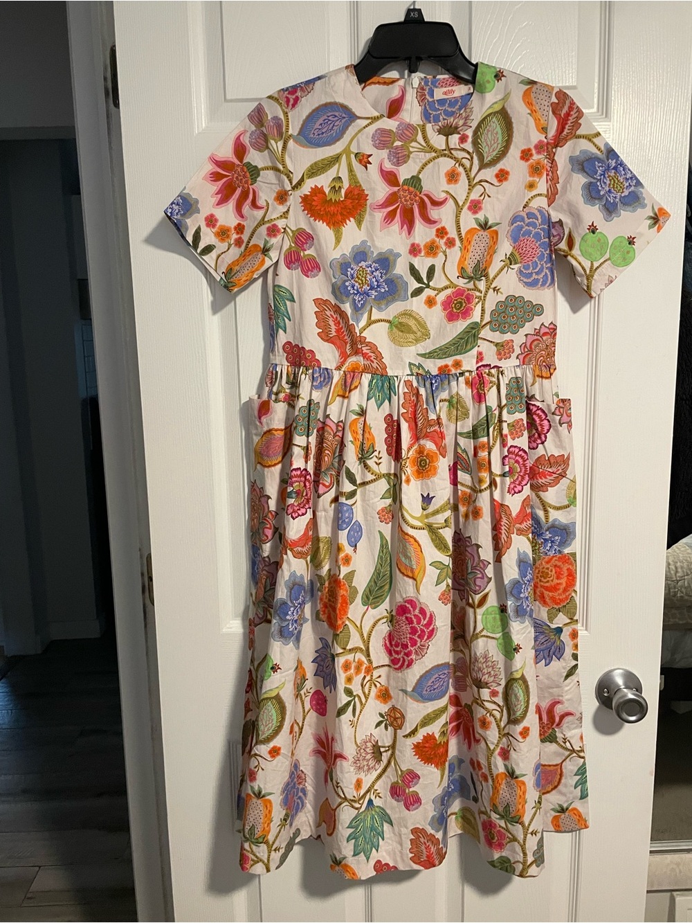 Anthropologie Oilily Cream Floral Cotton Dress EUR 34/US 2/XS